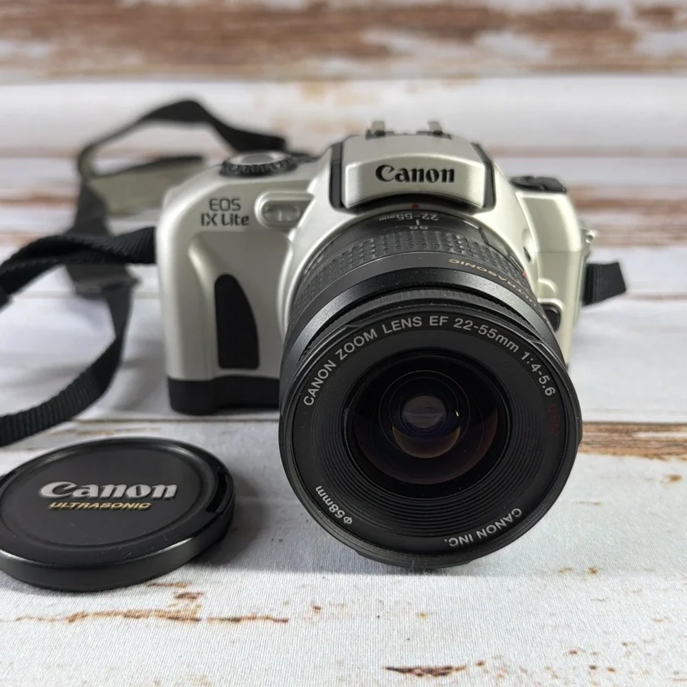 Used Canon EOS IX Lite APS Film Camera Silver w/ EF 22-55mm f/4-5.6 Lens Tested